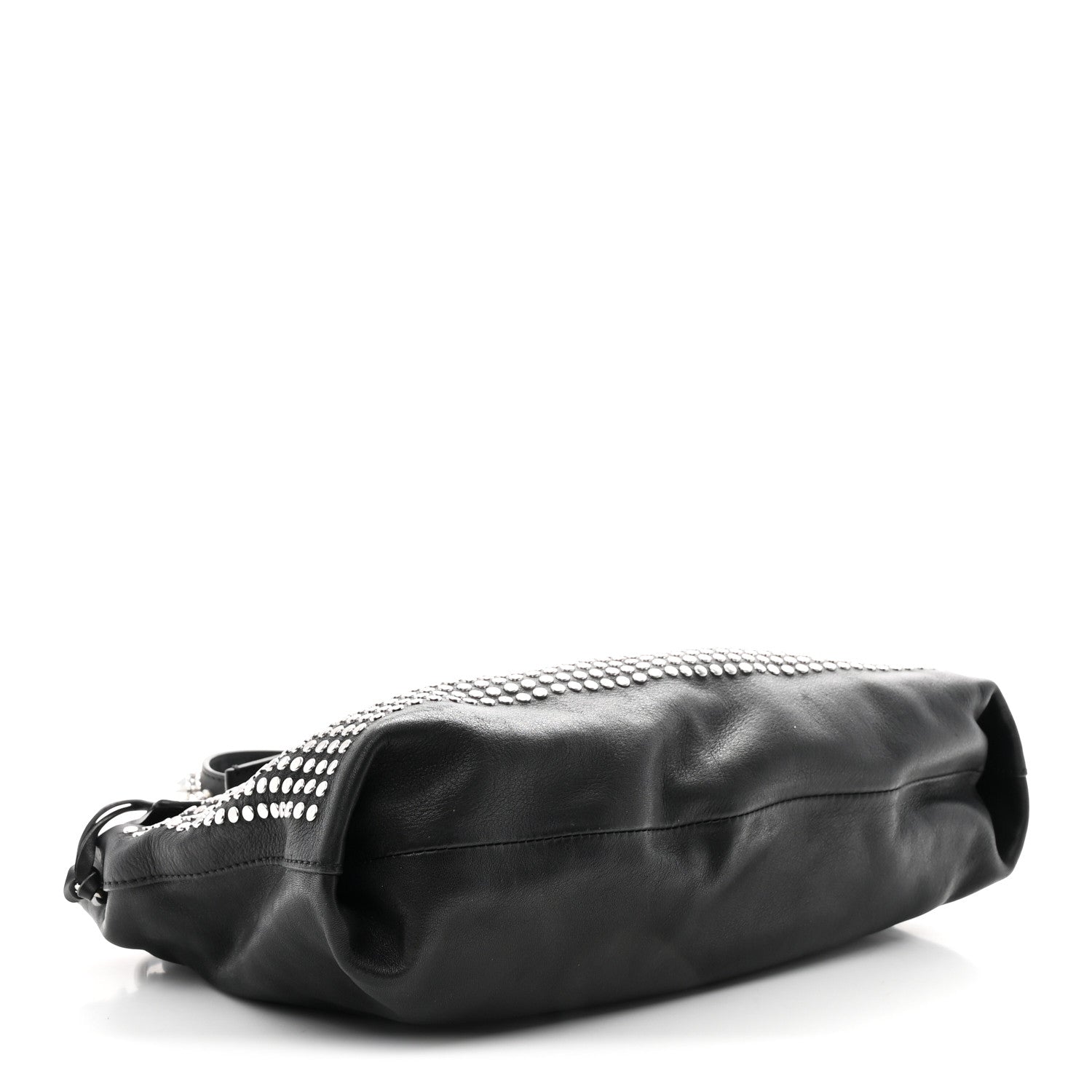 Calfskin Studded Dalston Shoulder Bag Black