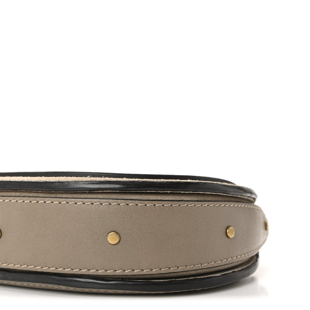 Calfskin Suede Mini Pixie Signature Belt Bag Motty Grey