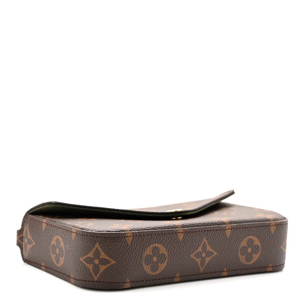 Monogram Felicie Strap & Go Kaki