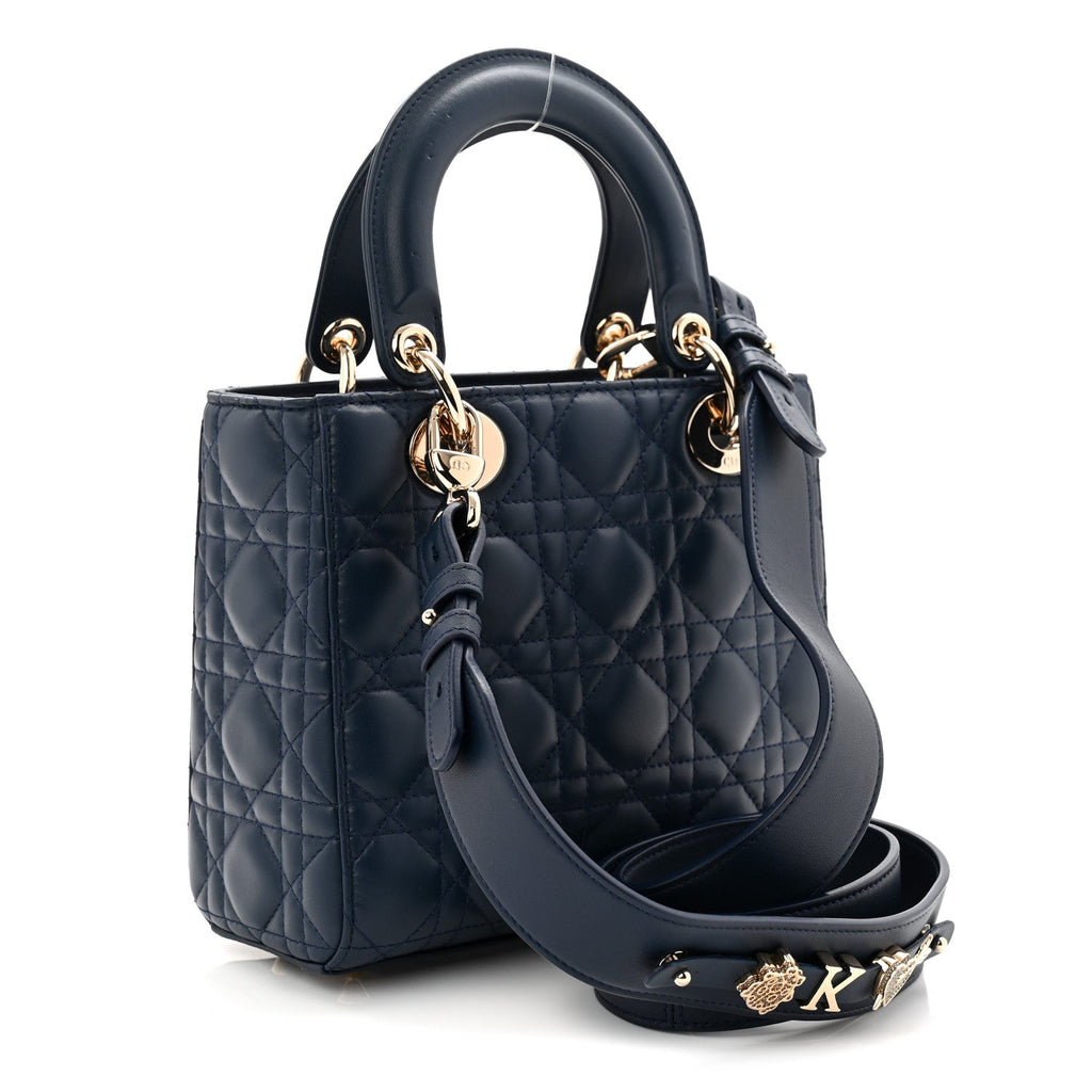 Lambskin Cannage Small My ABCDior Lady Dior Blue