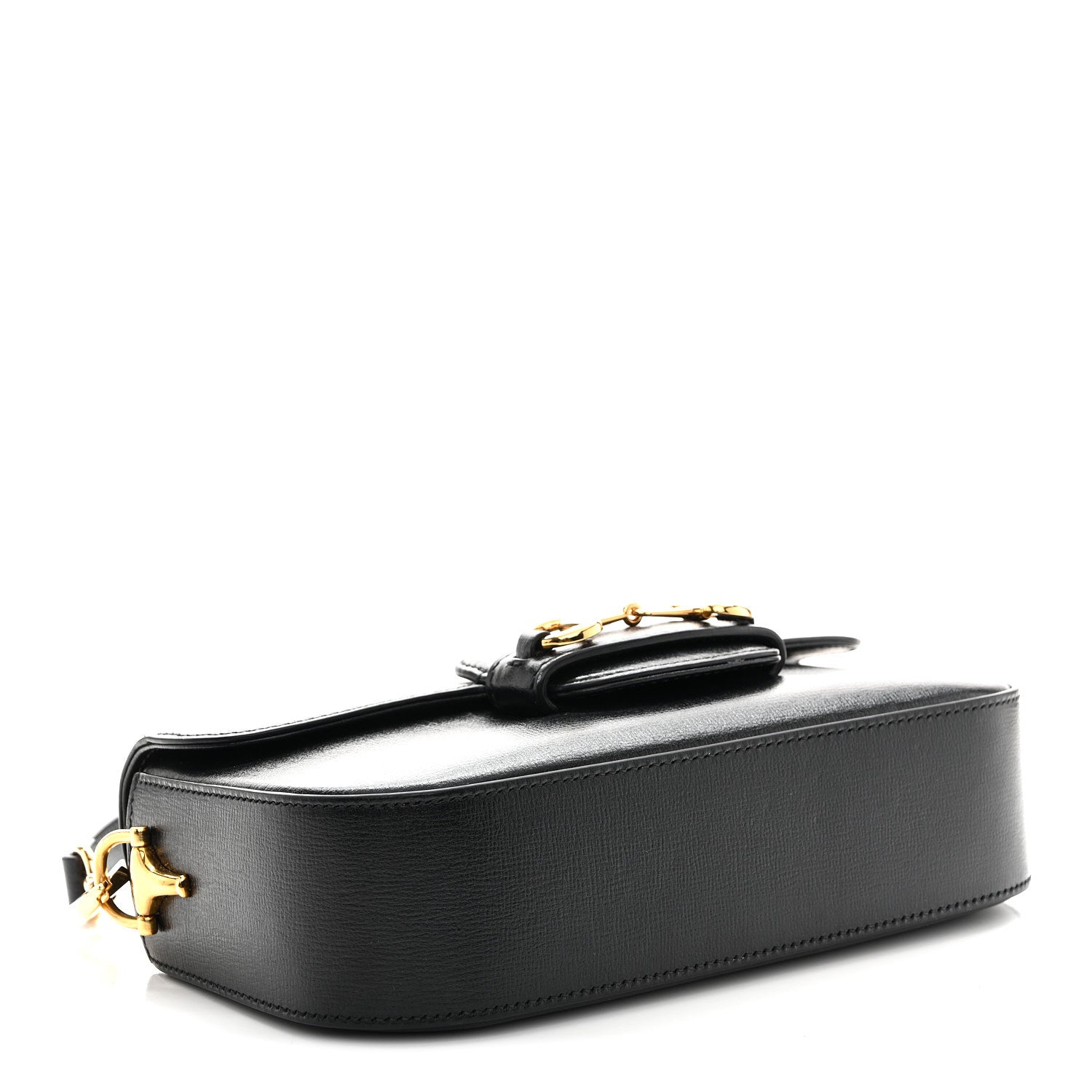 Azalea Calfskin Small Horsebit 1955 Chain Shoulder Bag Black