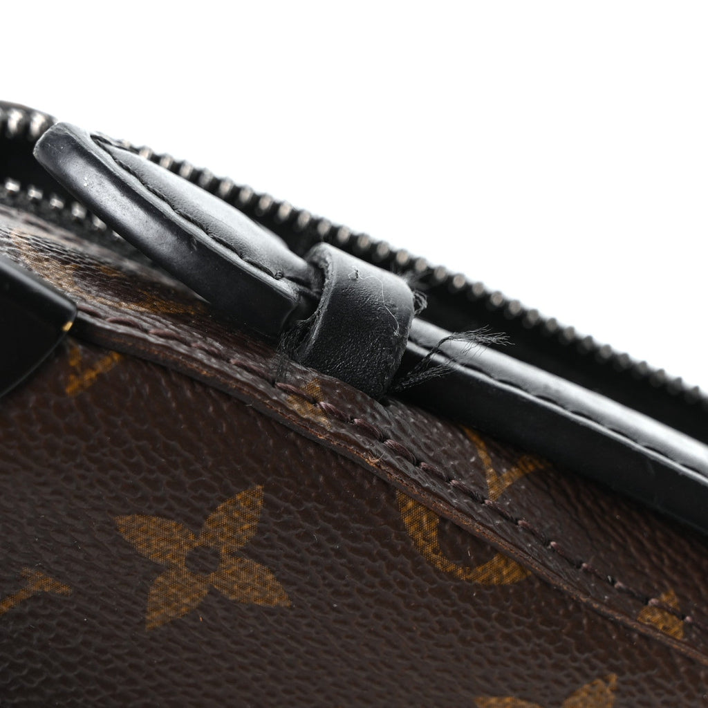 Monogram Macassar Handle Soft Trunk Black