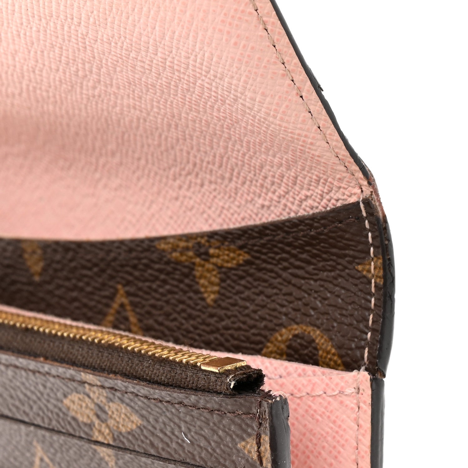 Monogram Emilie Wallet Rose Ballerine