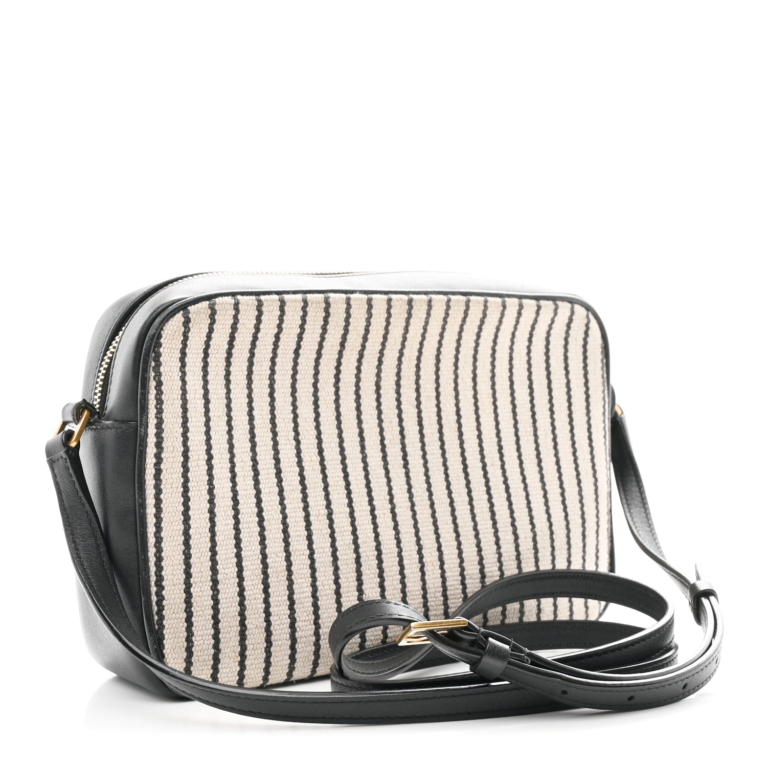 Canvas Calfskin Monogram Lou Camera Bag Black Grey Cream