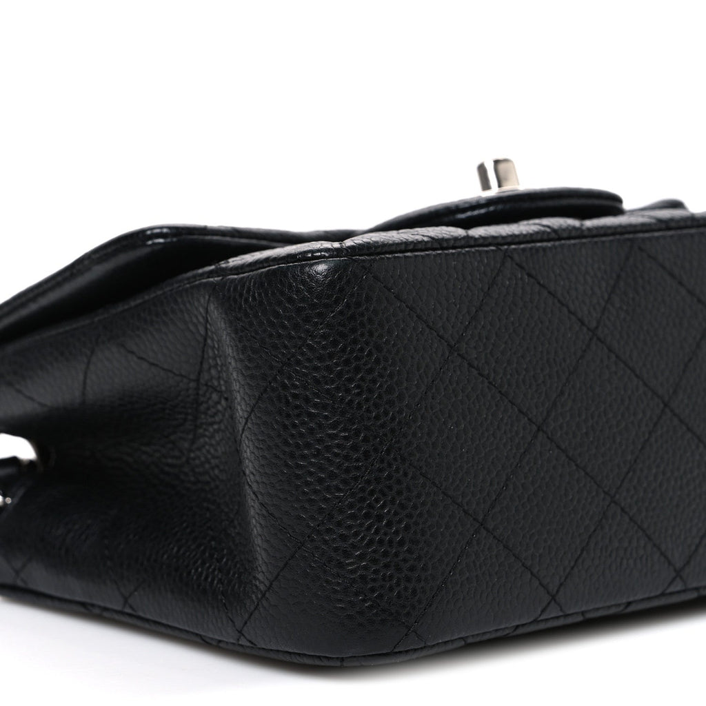 Caviar Quilted Mini Square Flap Black