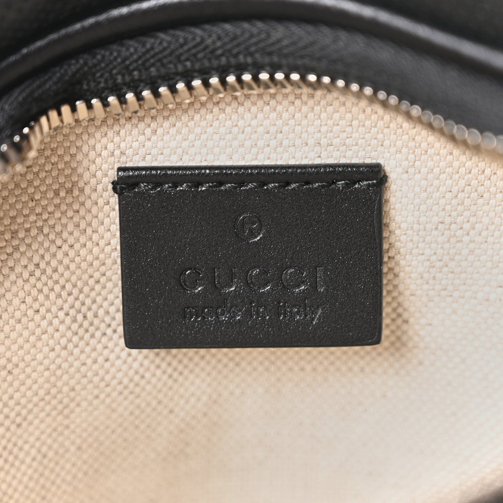 Calfskin GG Tennis Embossed Belt Bag Black