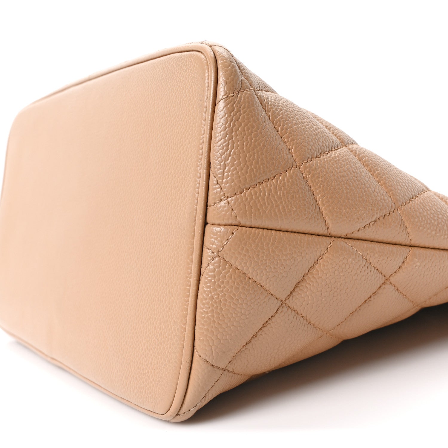 Caviar Quilted Medallion Tote Beige