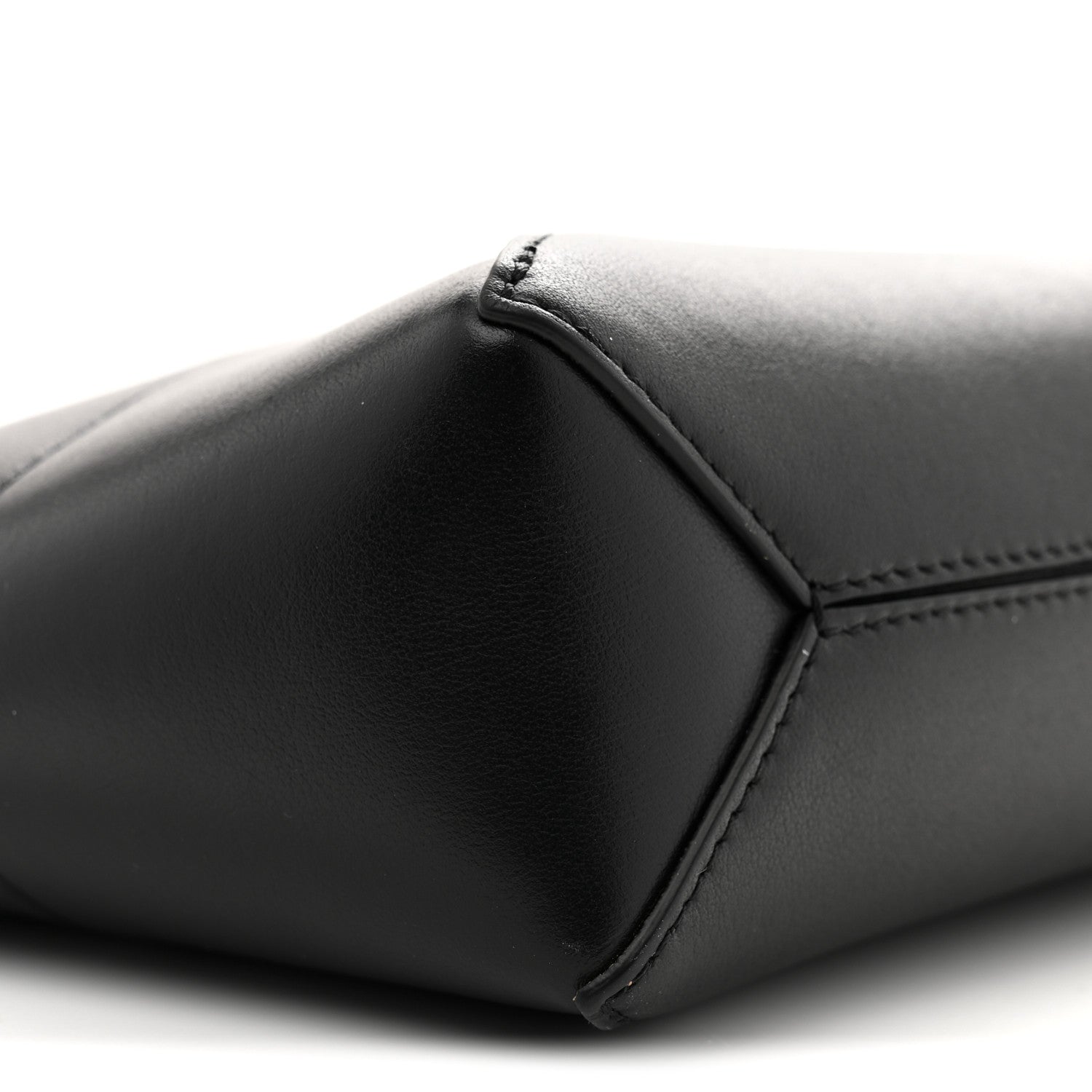 Shiny Calfskin Puzzle Fold Pouch Black