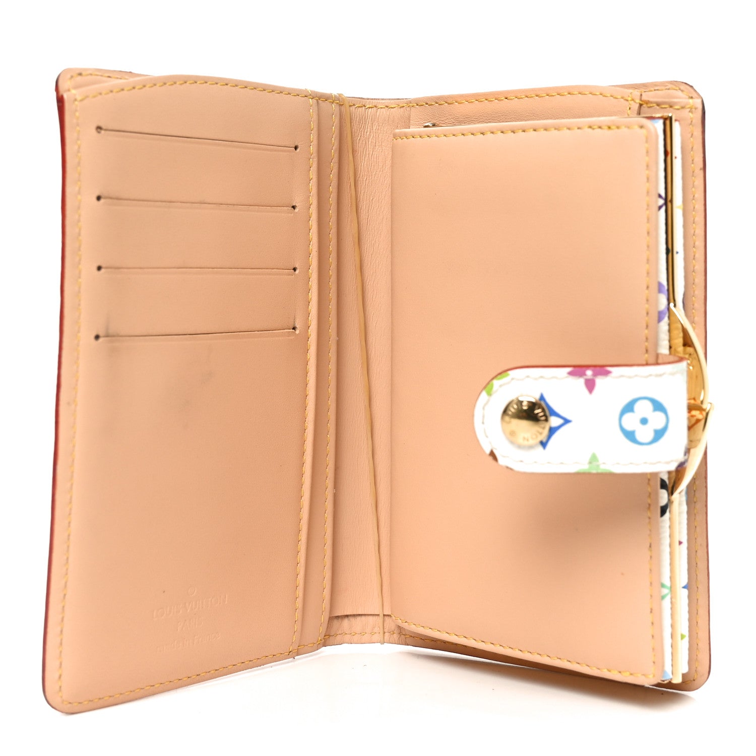 Monogram Multicolor French Purse Wallet White