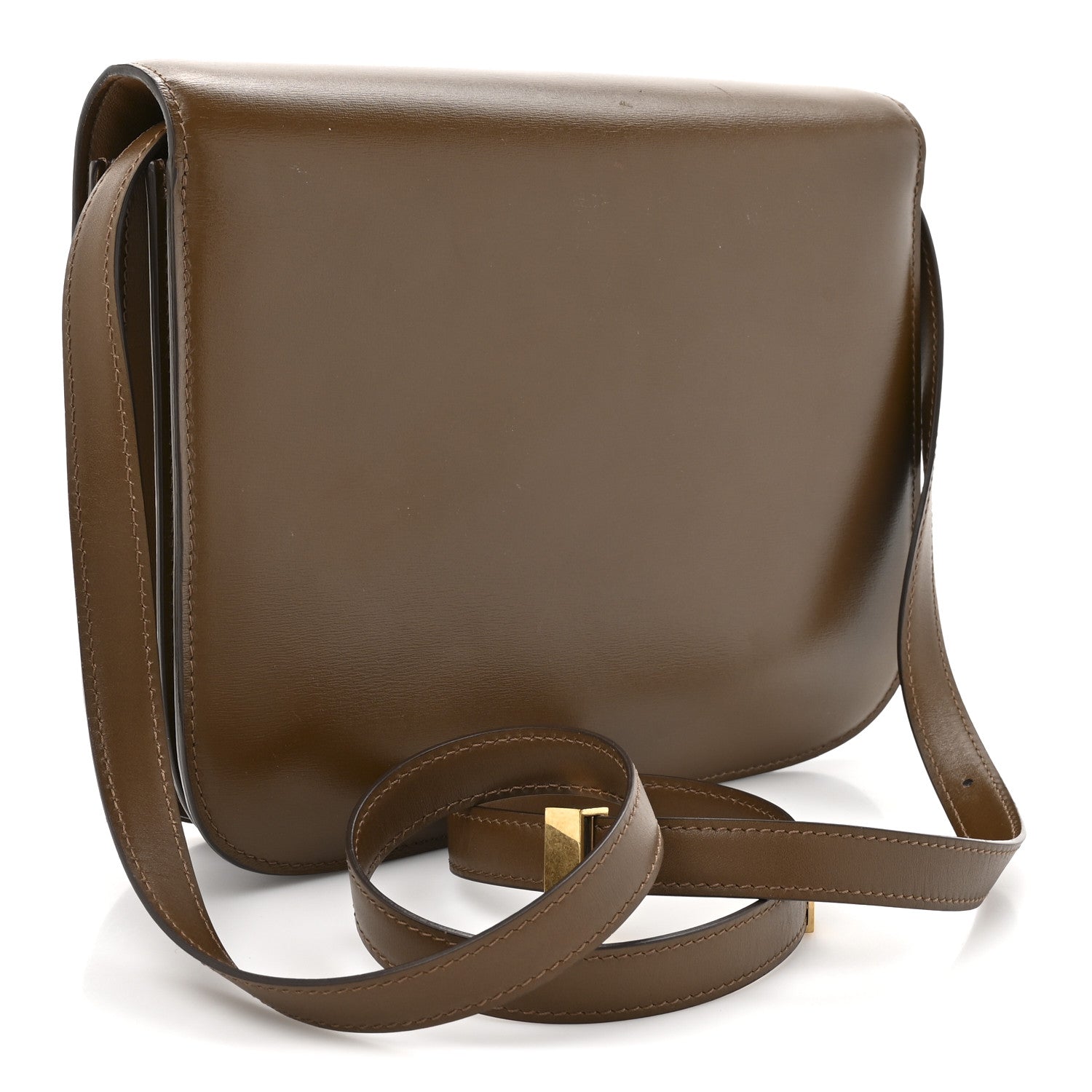 Box Calfskin Medium Classic Box Flap Bag Camel