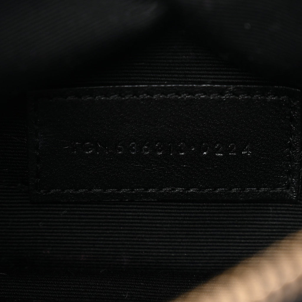 Grain De Poudre Chevron Monogram Large Bill Pouch Black