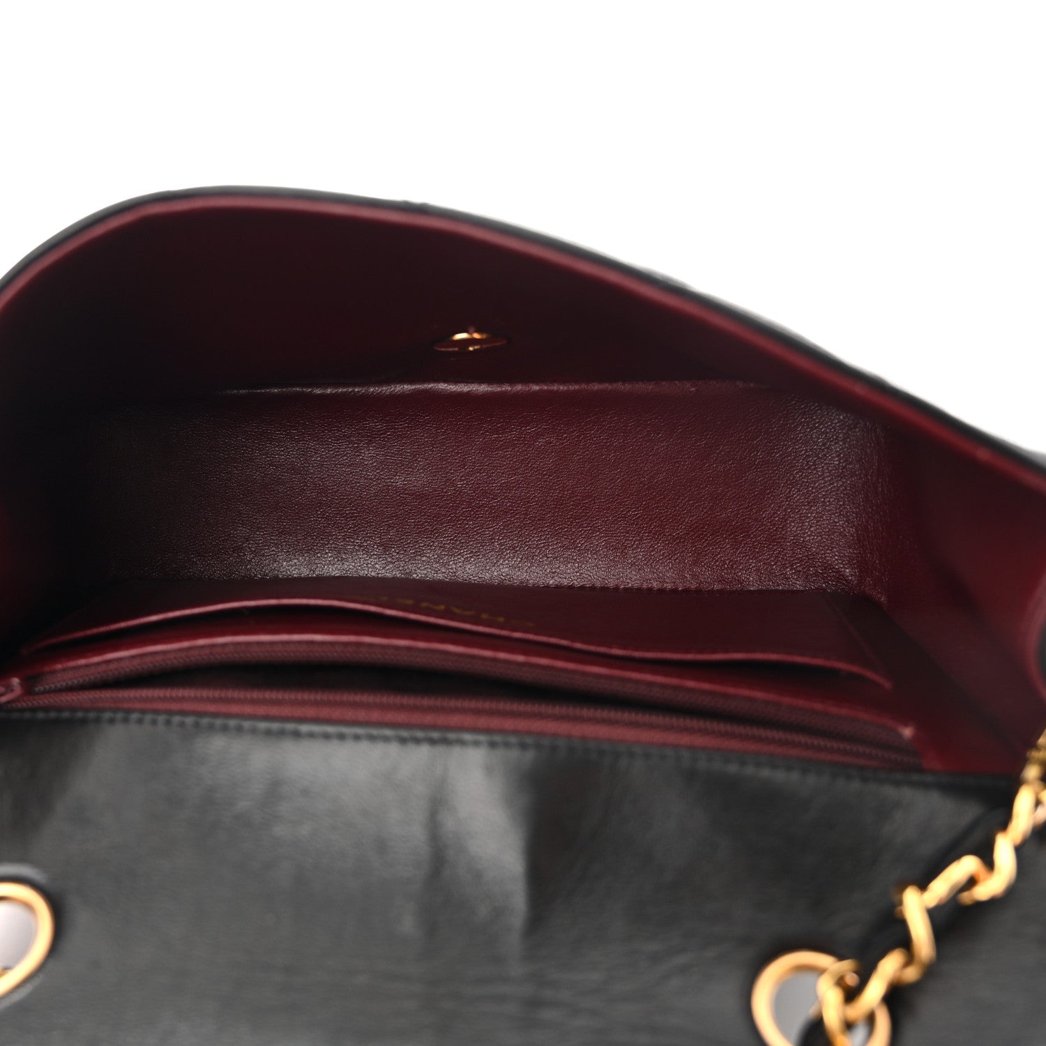 Lambskin Quilted Small Single Flap Black