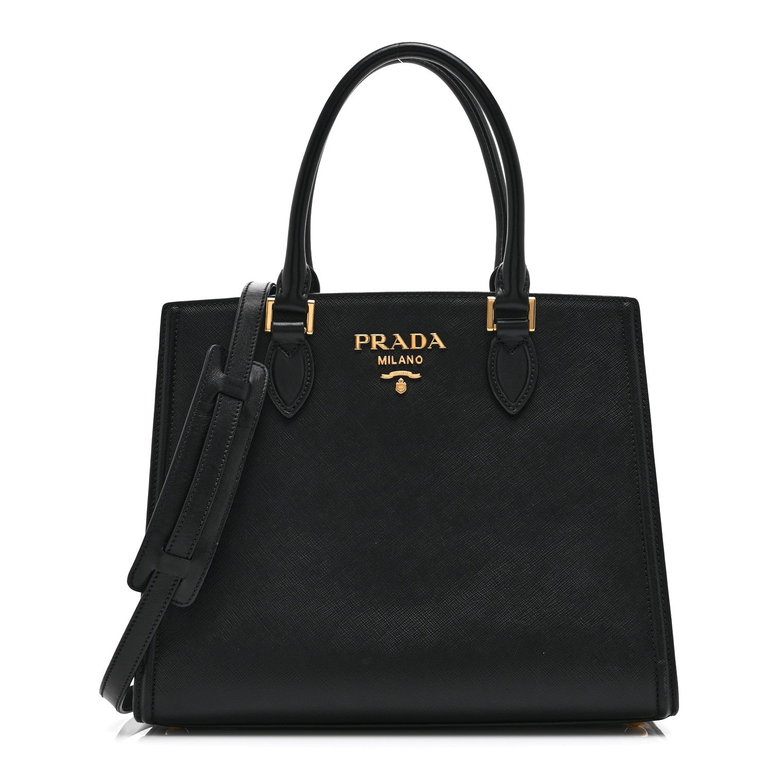 Saffiano Soft Calfskin Large Tote Black
