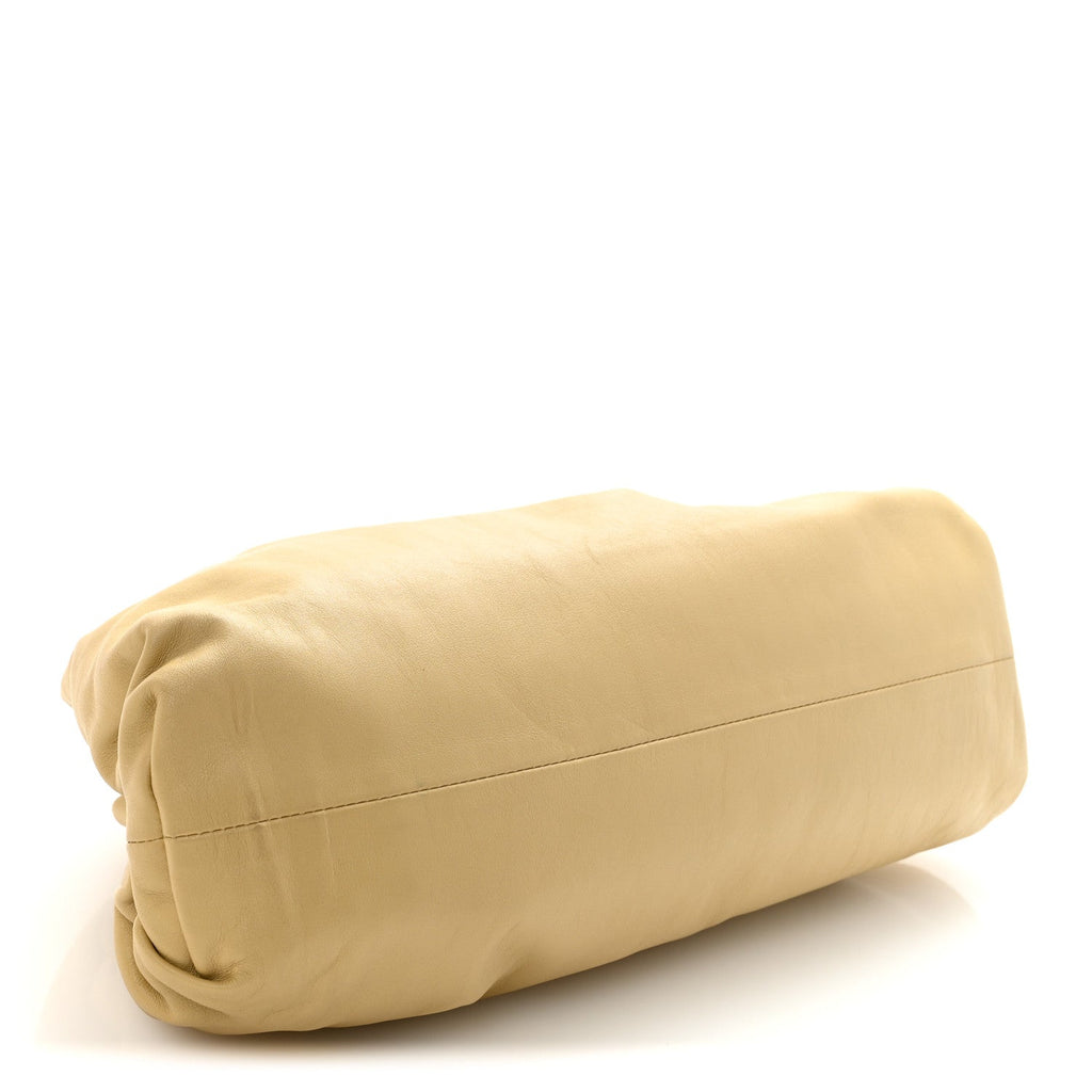Smooth Butter Calf The Pouch Oversized Clutch Tapioca