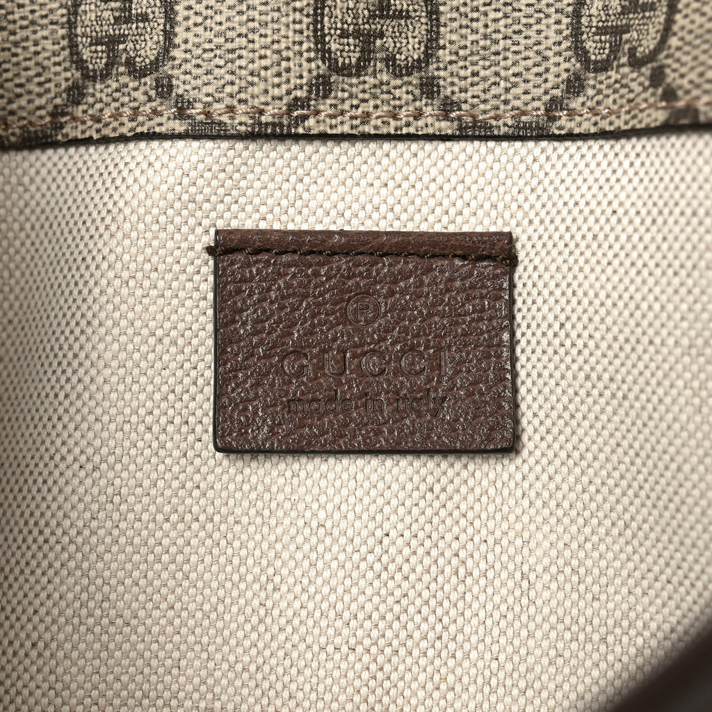 GG Supreme Monogram Neo Vintage Web Belt Bag Brown