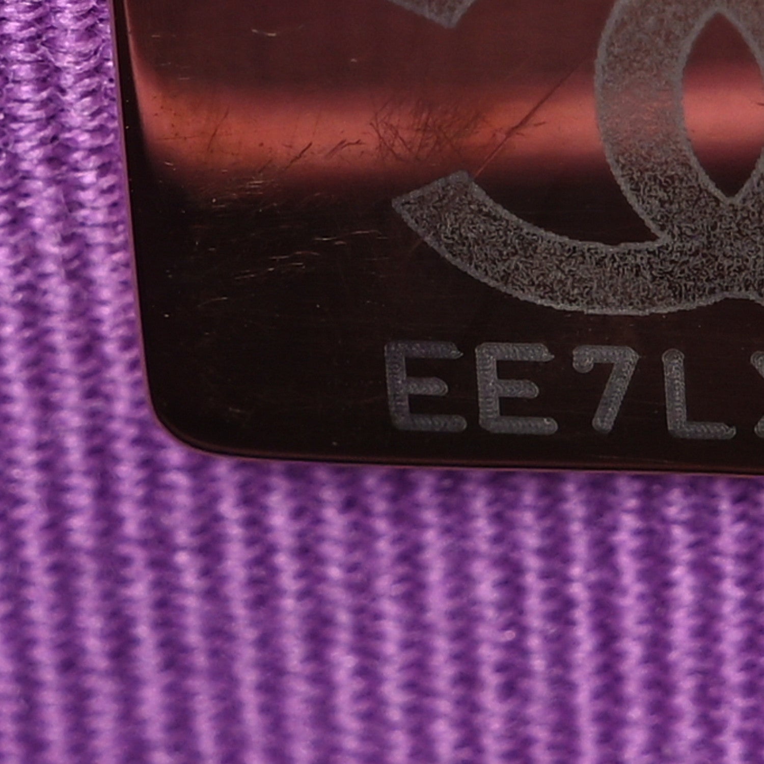 Lambskin Quilted Small CC Funky Town Flap Purple