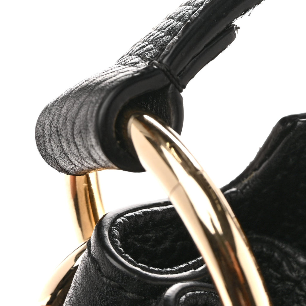 Pebbled Calfskin Large Soho Hobo Black