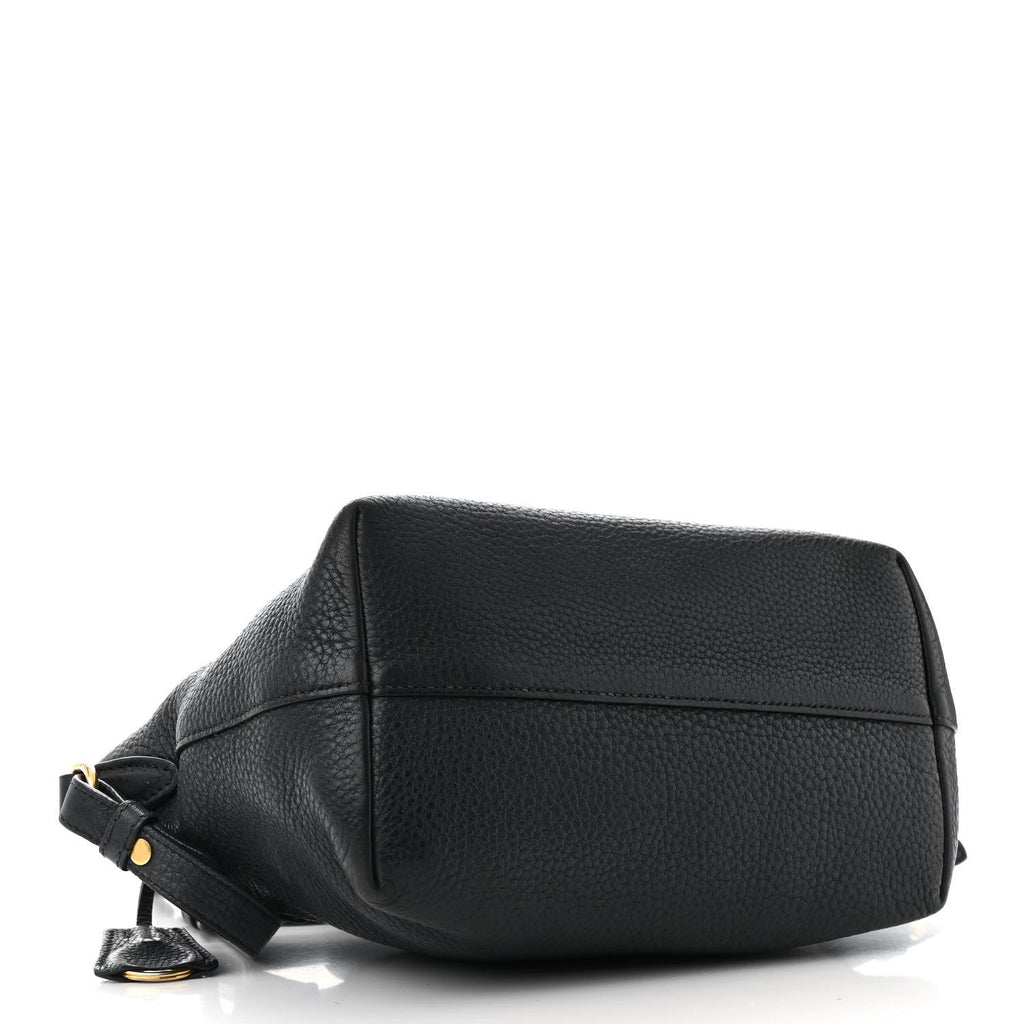 Vitello Daino Small Tote Black