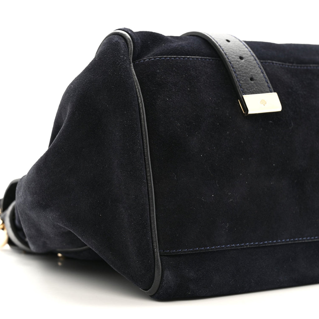 Heavy Suede Alexa Tassel Satchel Ink Blue