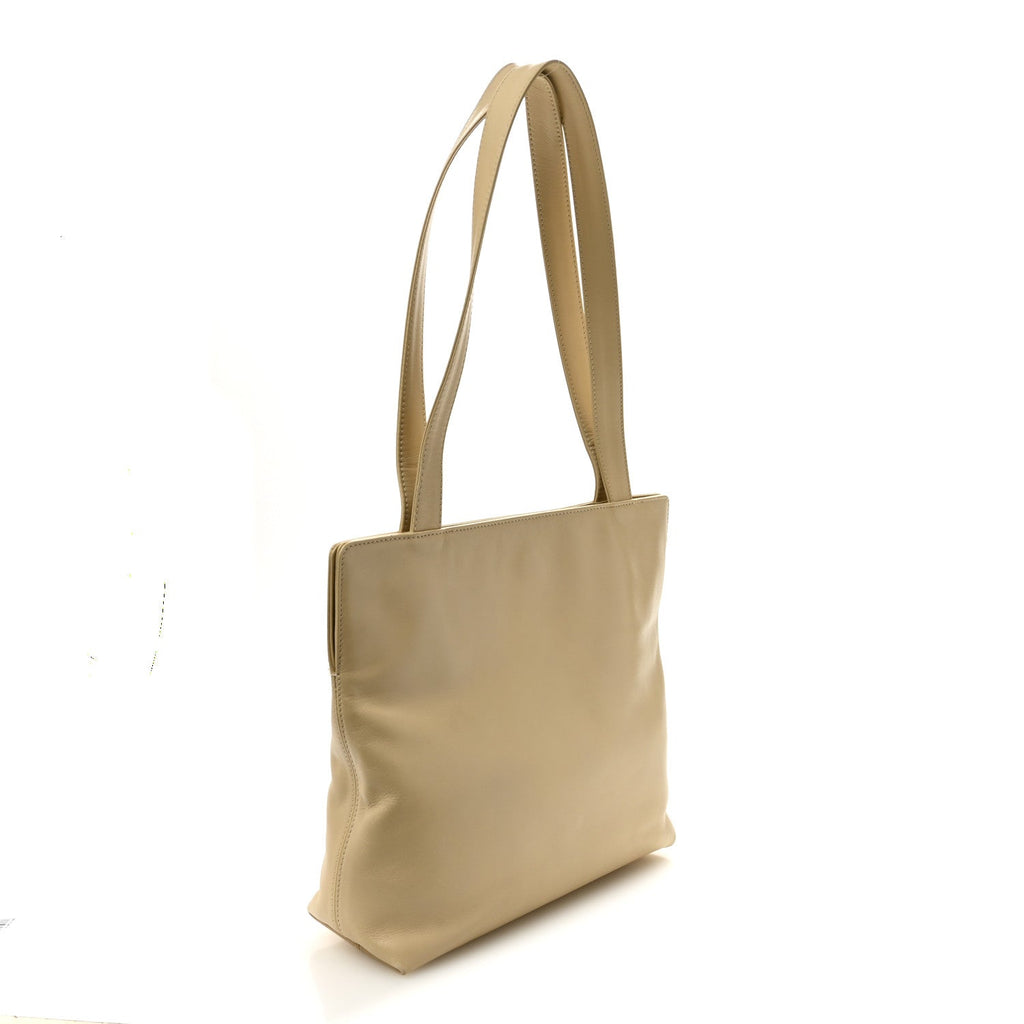 Calfskin CC Tote Beige