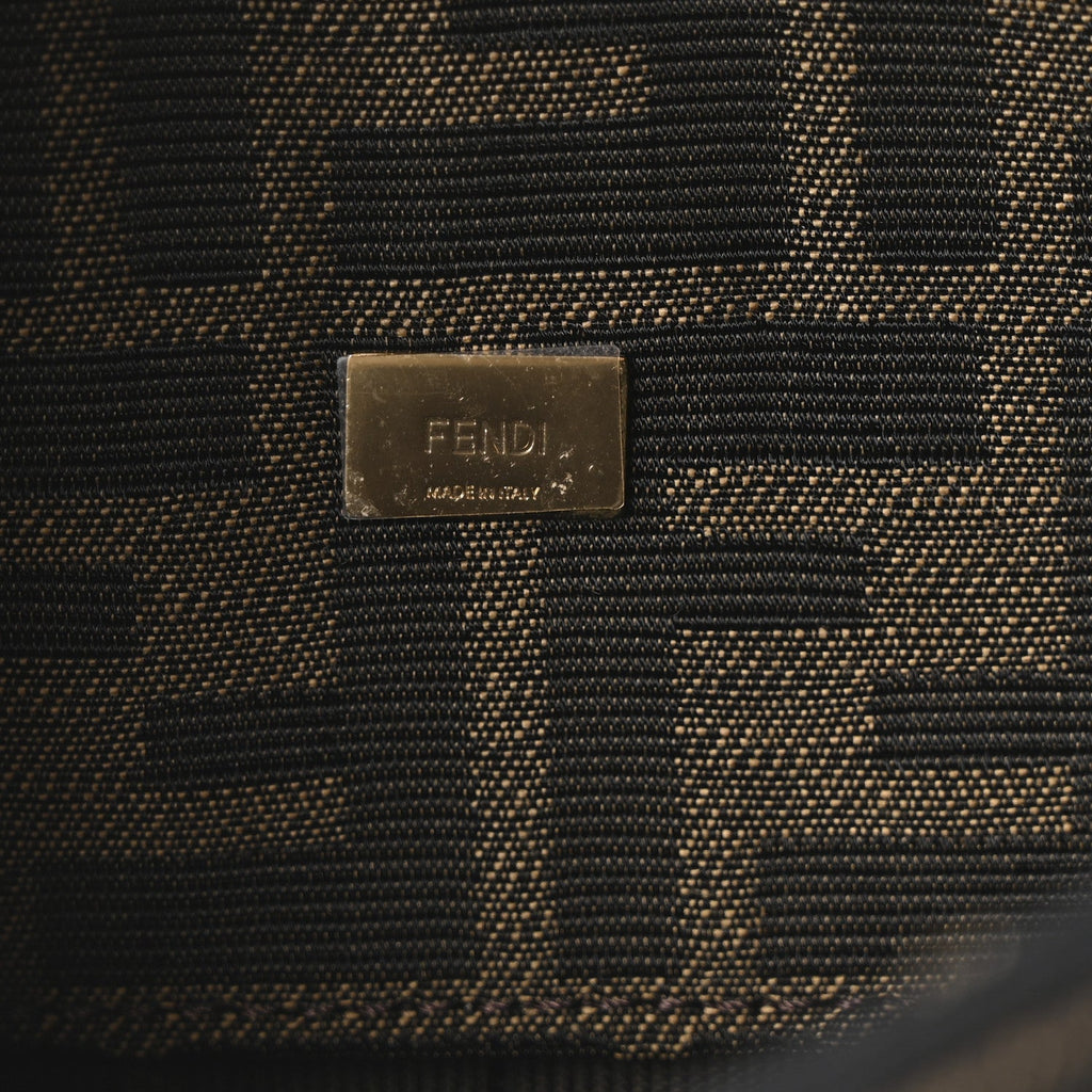 Fabric Jacquard FF 1974 Mini Baguette Tobacco Moro Black