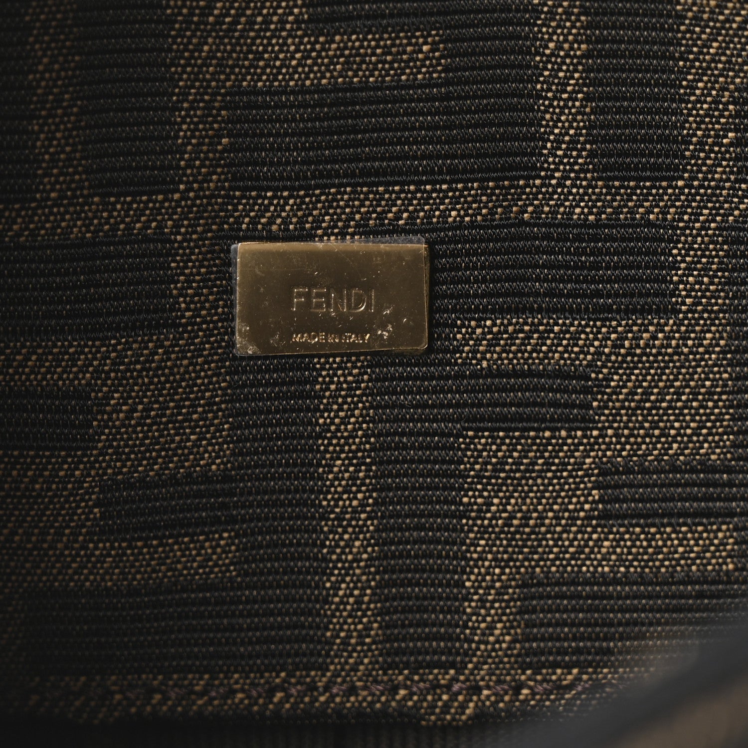 Fabric Jacquard FF 1974 Mini Baguette Tobacco Moro Black