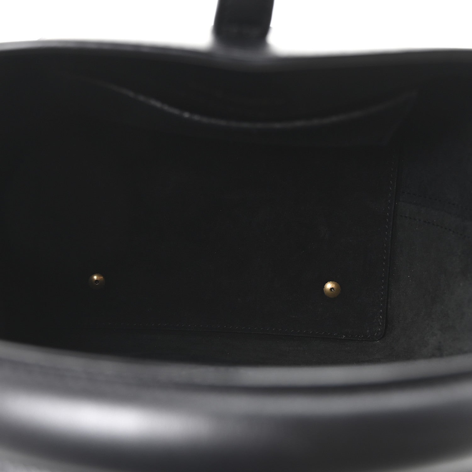 Shiny Calfskin Le 37 Bucket Bag Black