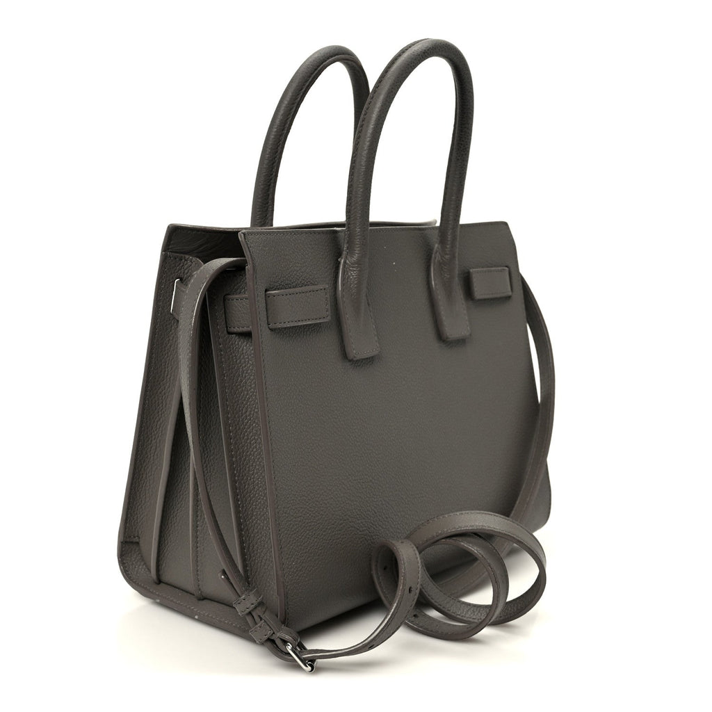 Grained Calfskin Baby Sac De Jour Fog