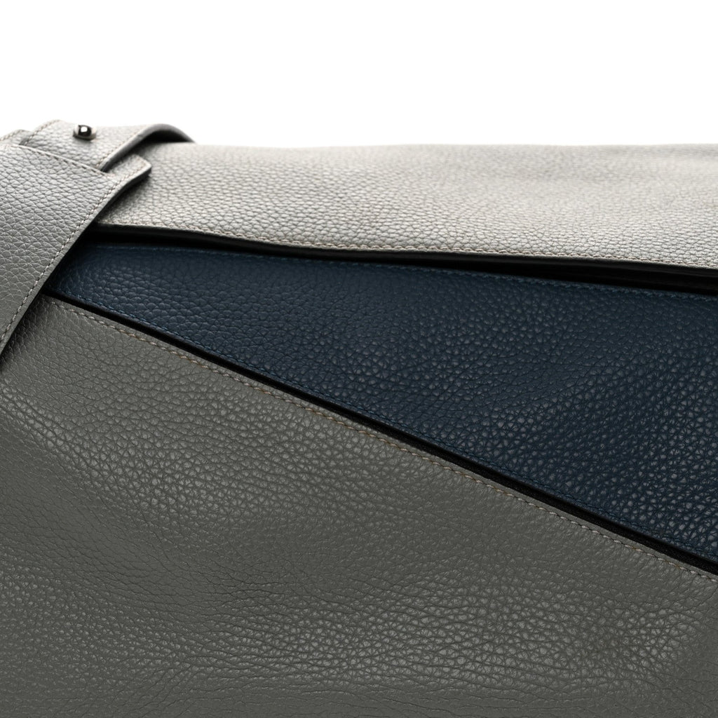 Calfskin Puzzle Bag XL Grey Blue