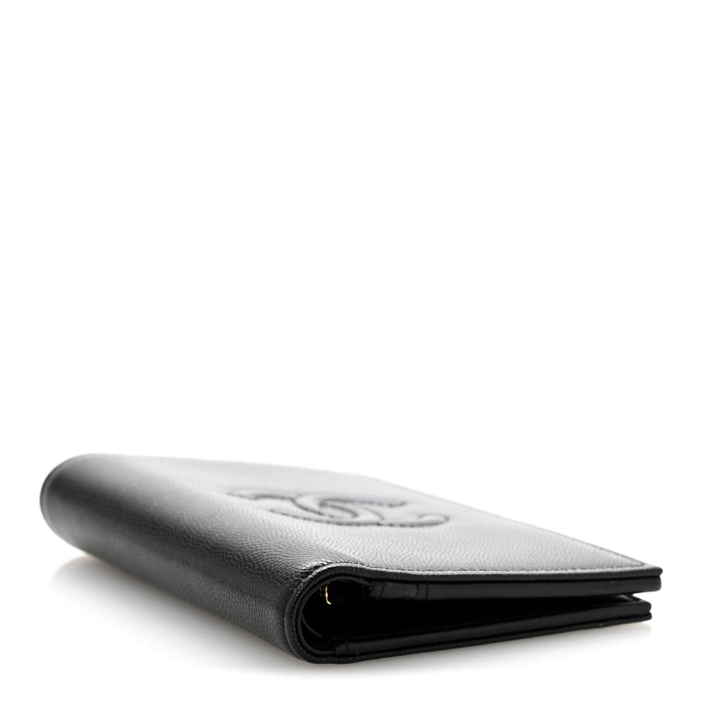 Caviar Timeless Passport Holder Black