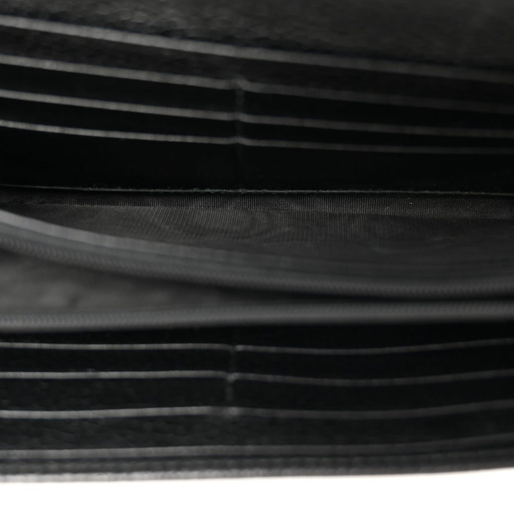 Pebbled Calfskin Large Soho Continental Wallet Black