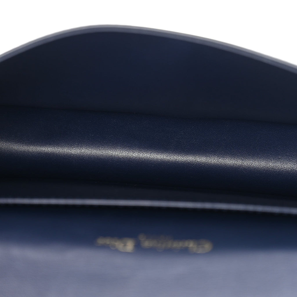 Patent Cannage Lady Dior Clutch Blue