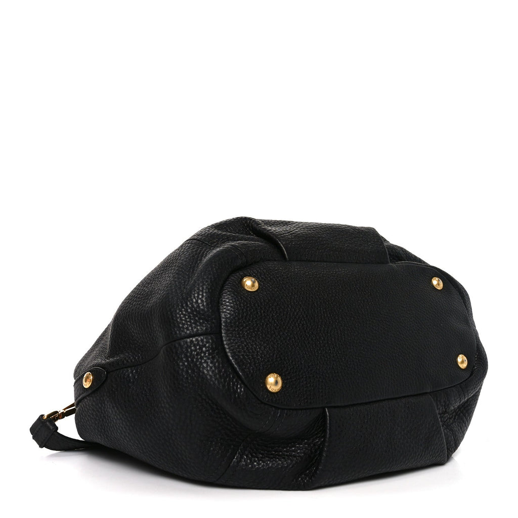 Vitello Daino Tote Black