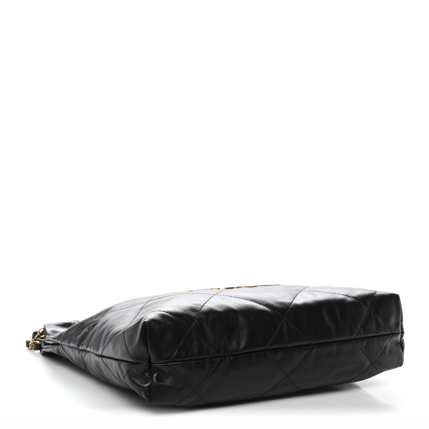 Shiny Calfskin Quilted Small Chanel 22 Black