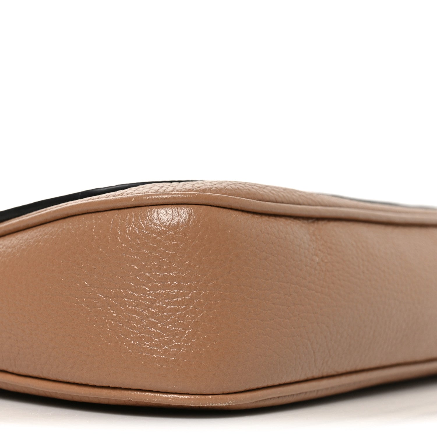 Pebbled Calfskin Medium Soho Flap Crossbody Camelia