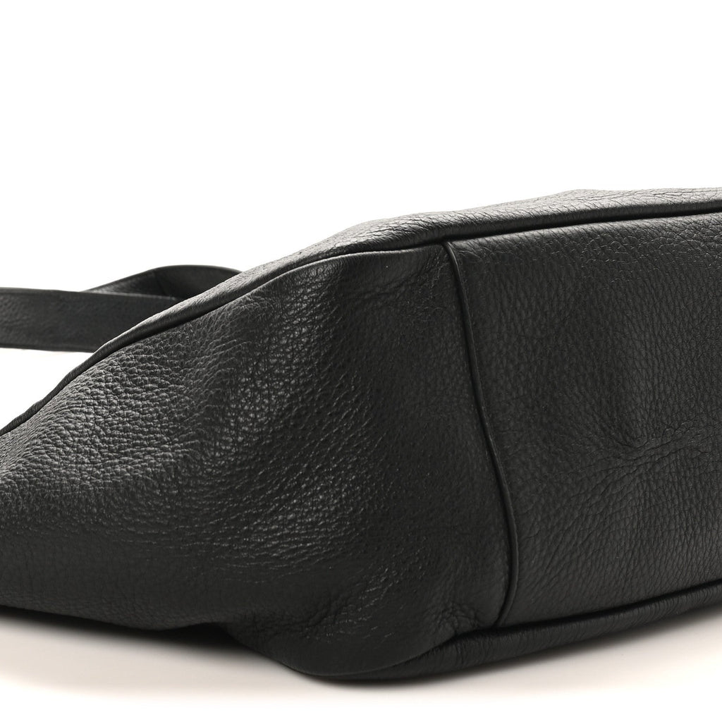 Grained Deerskin Bea Tote Black