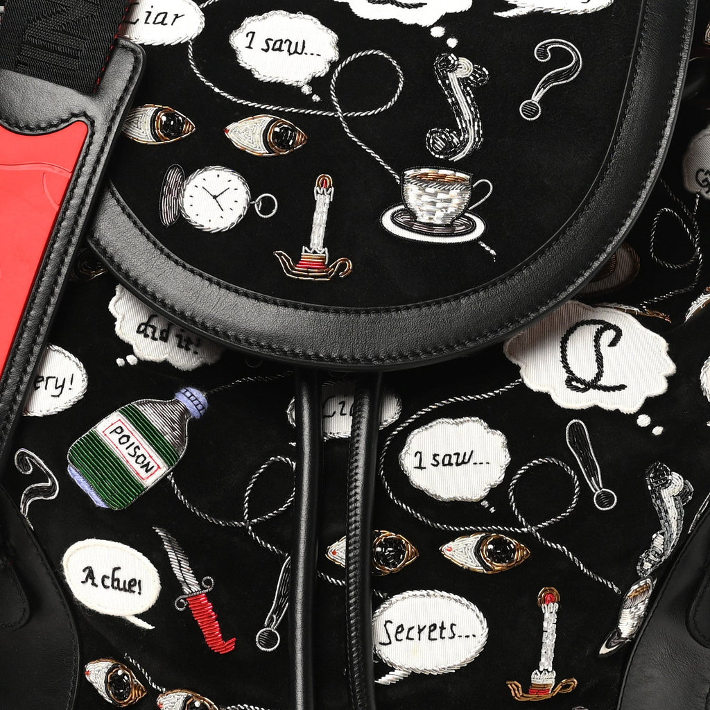 Suede Calfskin Weapons Explorafunk Backpack Black Multicolor