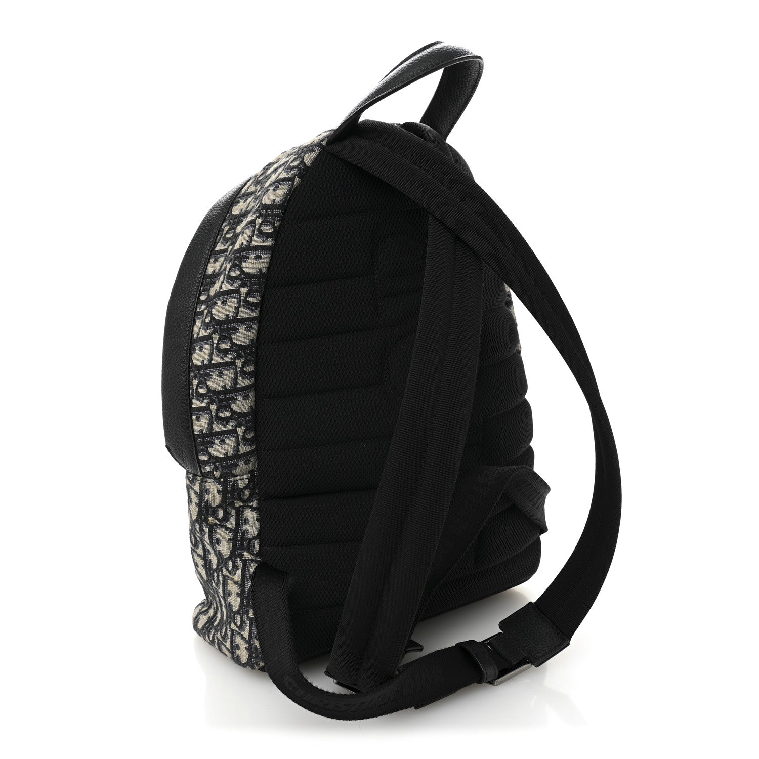 Oblique Calfskin Rider Kid's Backpack Beige Black