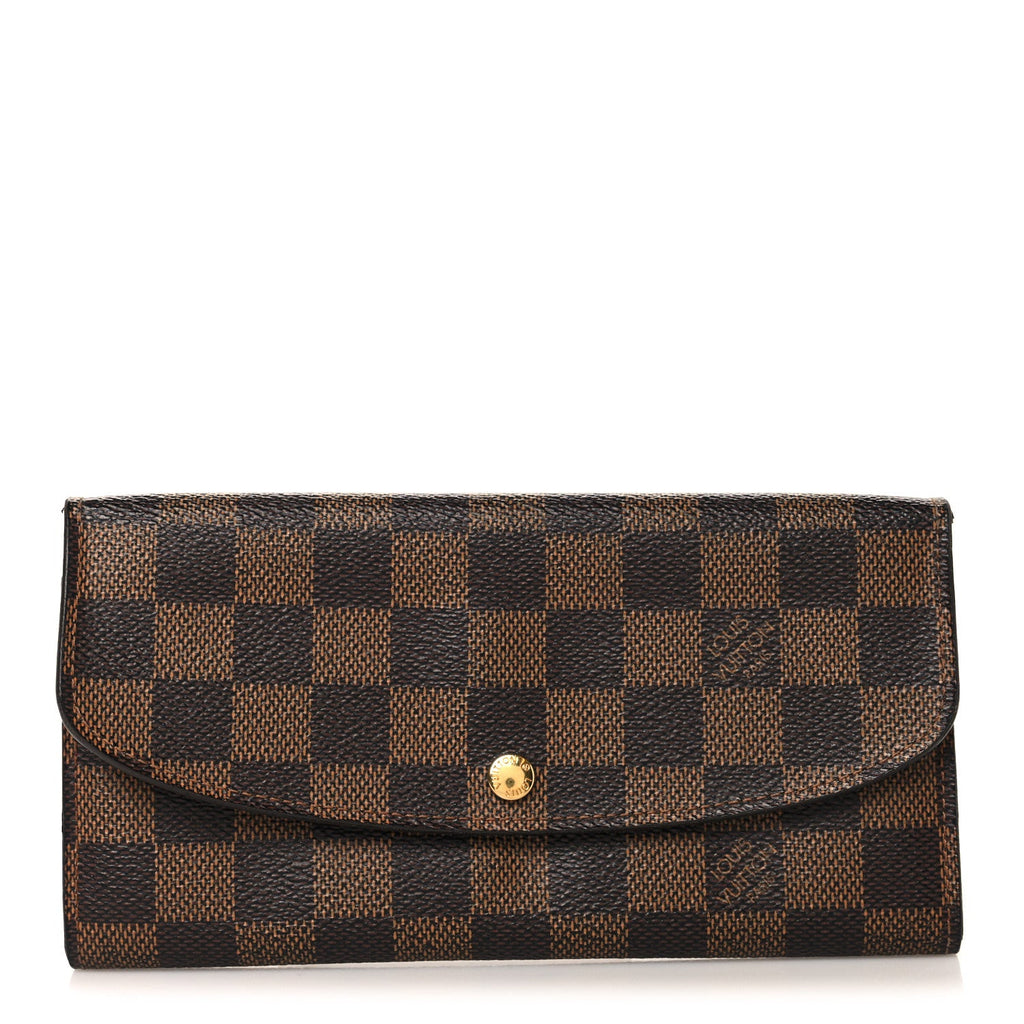 Damier Ebene Emilie Wallet Red