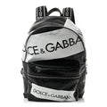 Calfskin Coated Canvas Vulcano Backpack Black