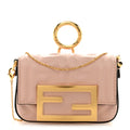 Nappa Matisse FF Embossed Nano Baguette Charm Rosa Quarzo