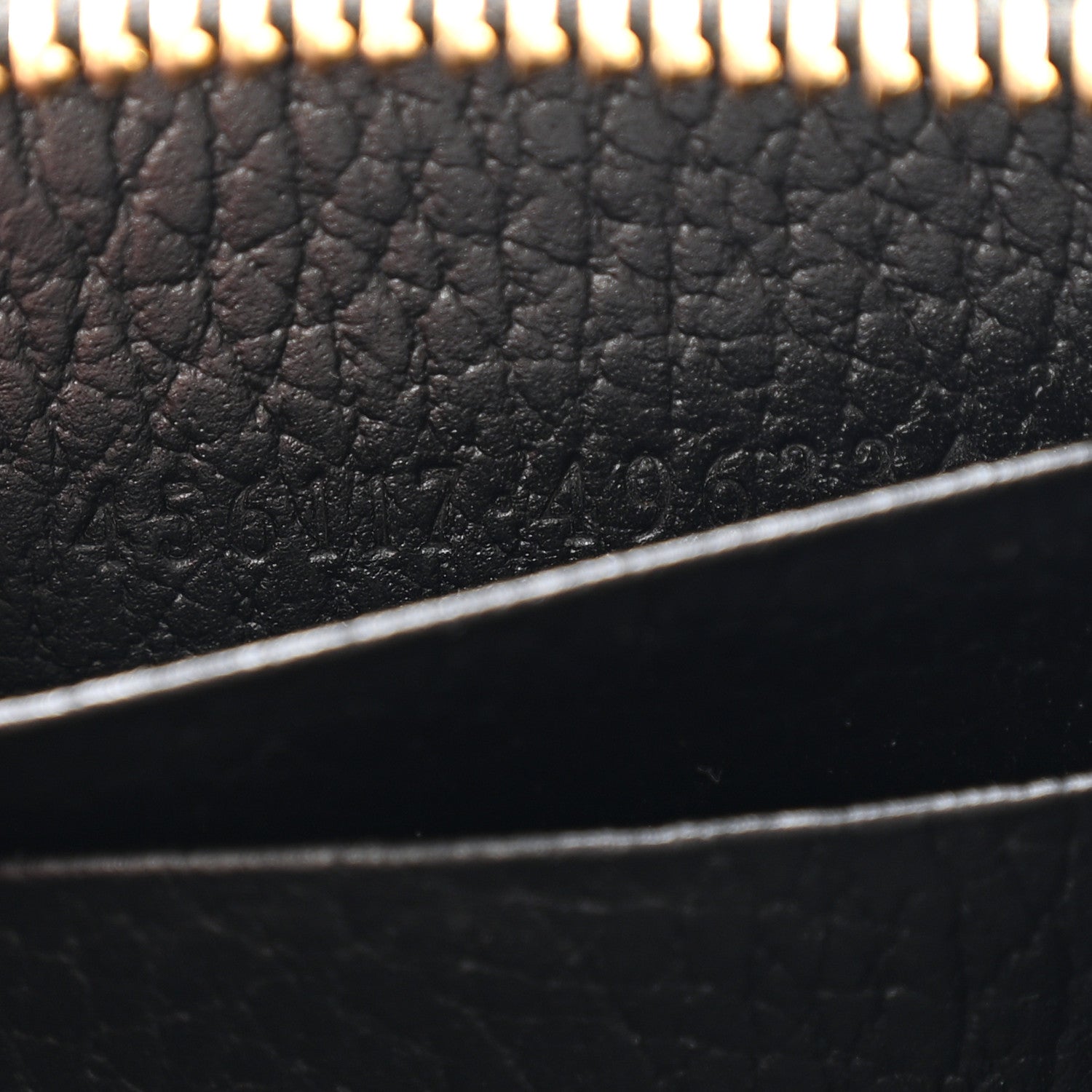 Dollar Calfskin GG Supreme Monogram GG Marmont Zip Around Wallet Black Beige Ebony