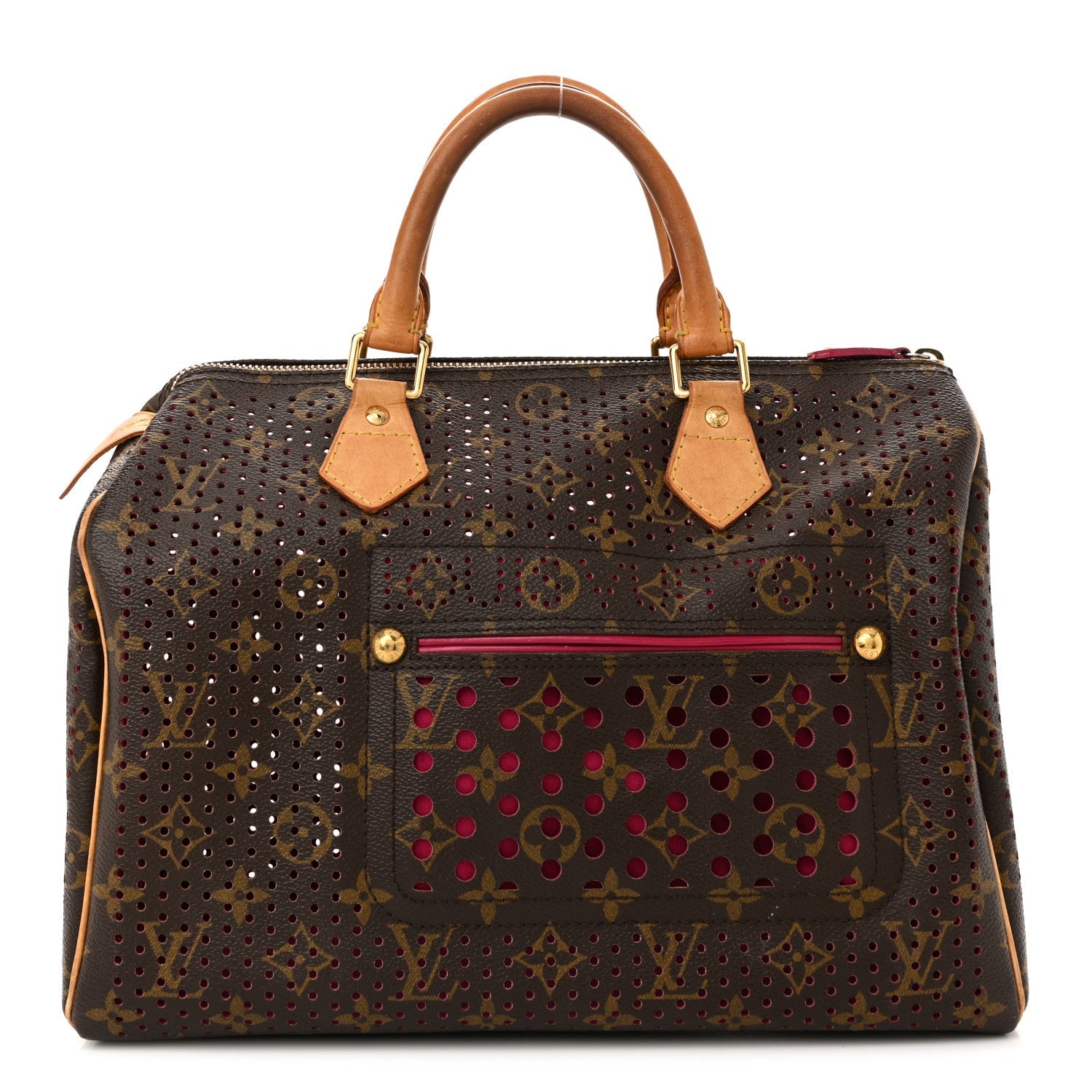 Monogram Perforated Speedy 30 Fuchsia