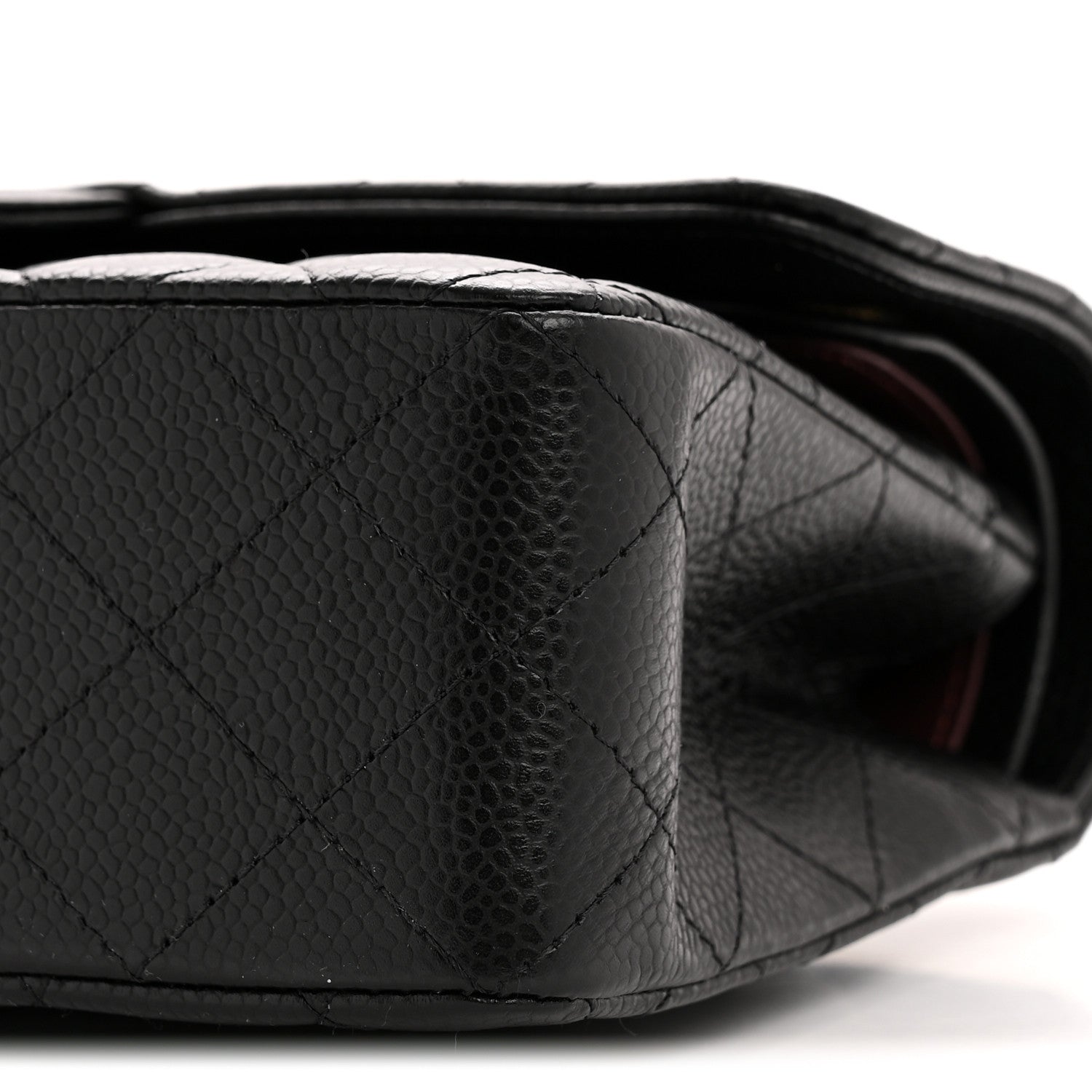 Caviar Quilted Small Double Flap Black