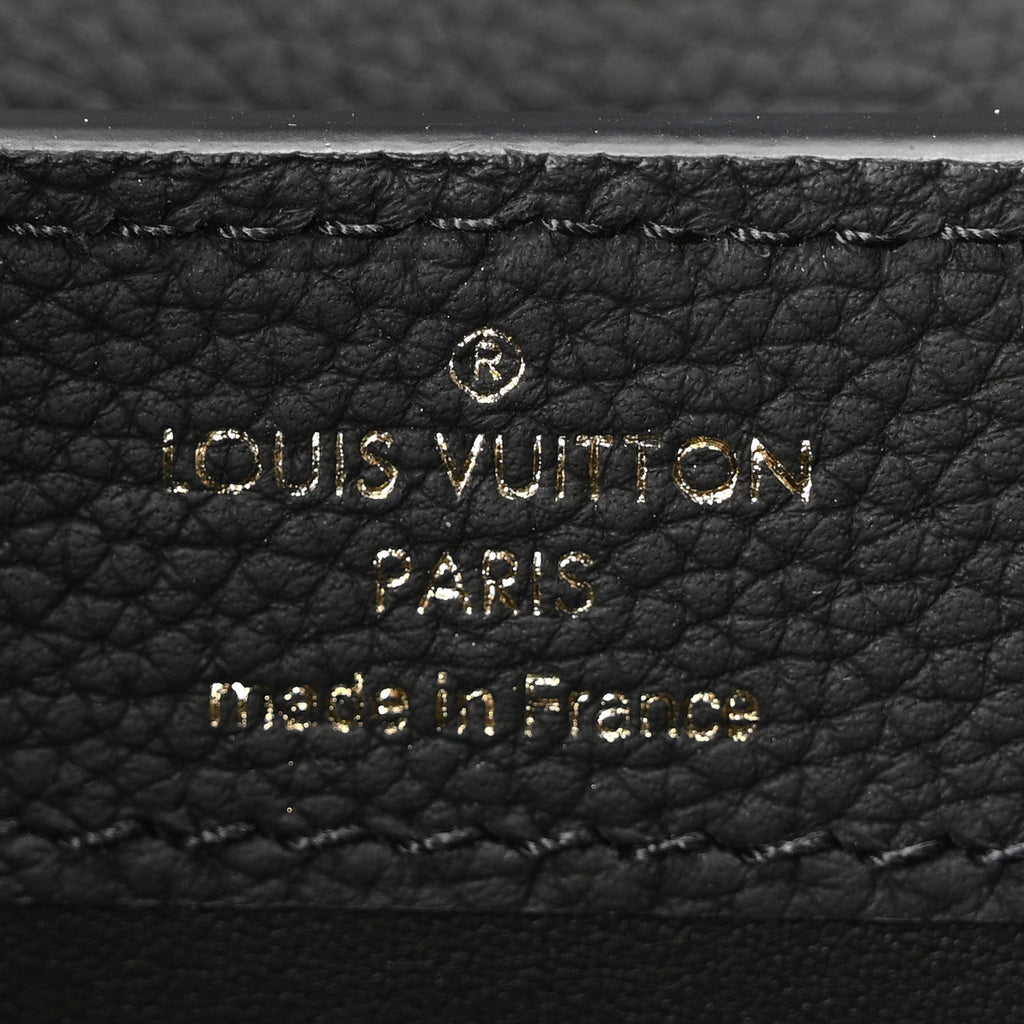 Matte Taurillon Capucines East West Mini All Black