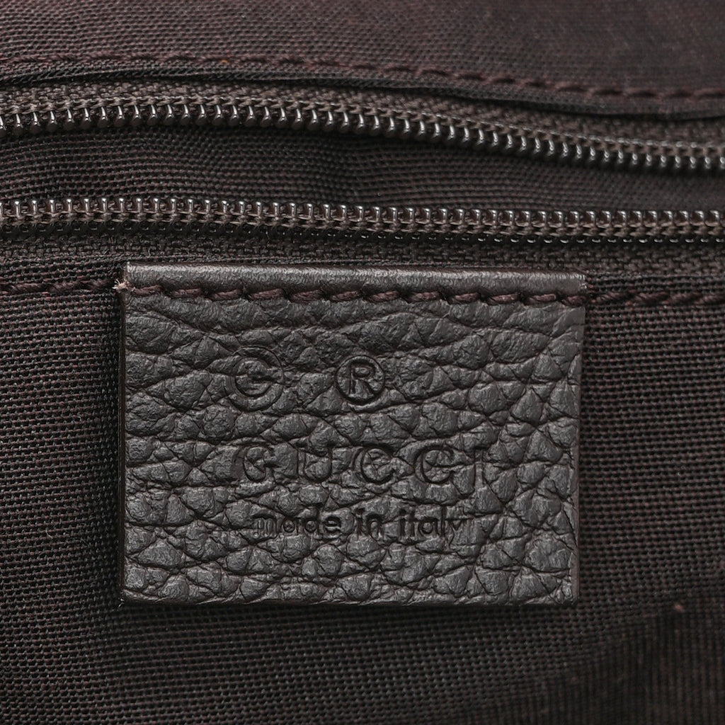 Crystal Monogram Small D Gold Ring Messenger Dark Brown