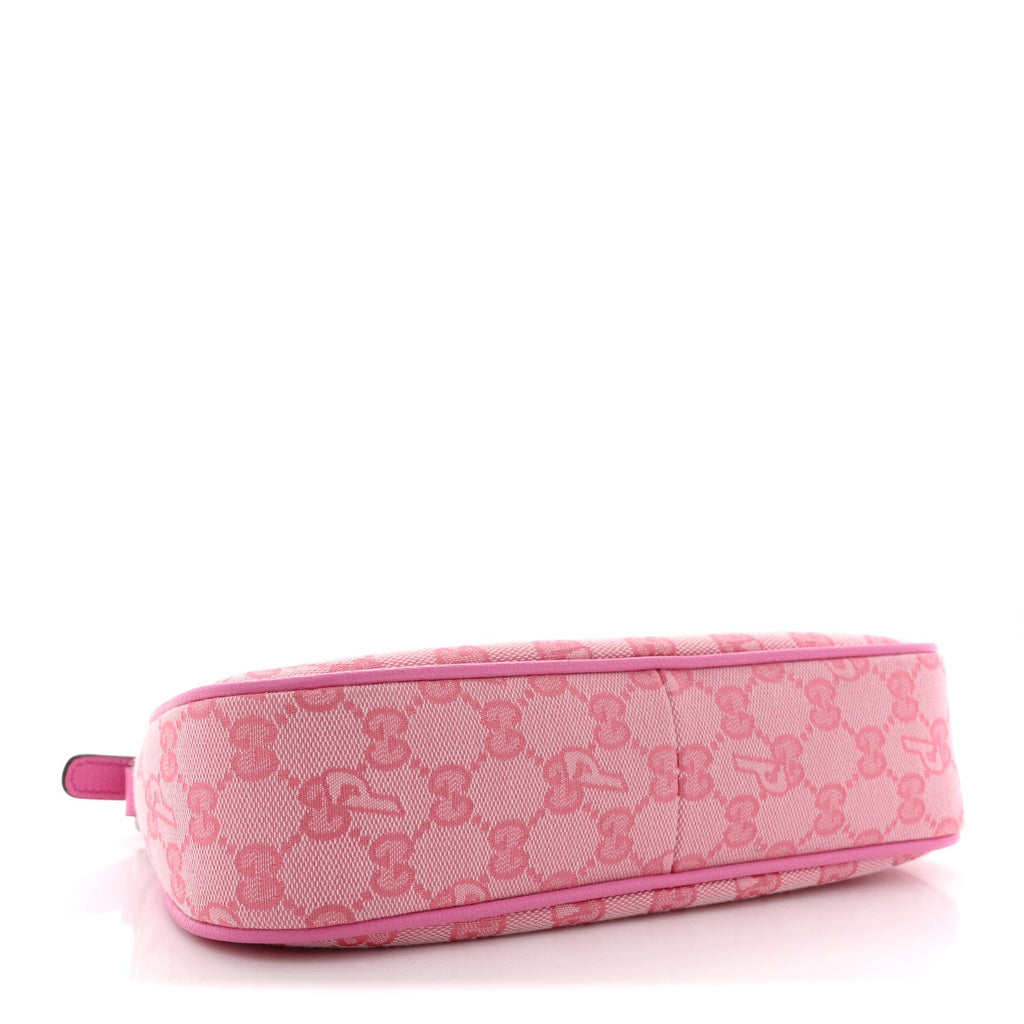 X PALACE GG Supreme Monogram Palace Textured Dollar Calfskin Shoulder Bag Pink Pale Rose Palace