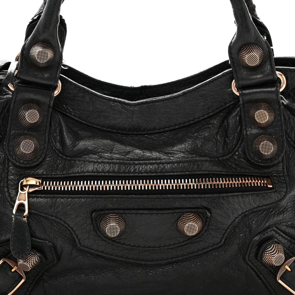 Agneau Giant 21 Rose Gold Hardware City Black