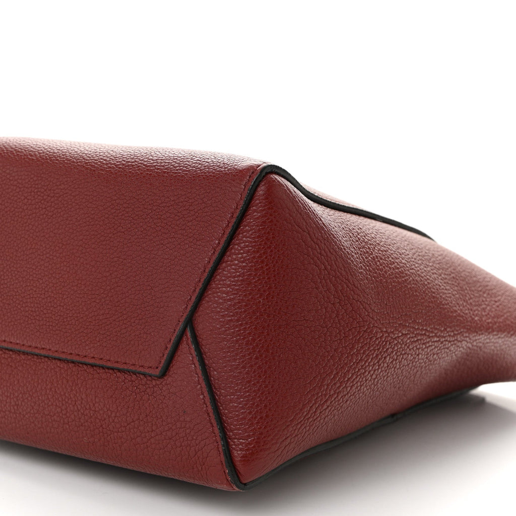 Soft Grained Calfskin Sangle Bucket Bag Light Burgundy