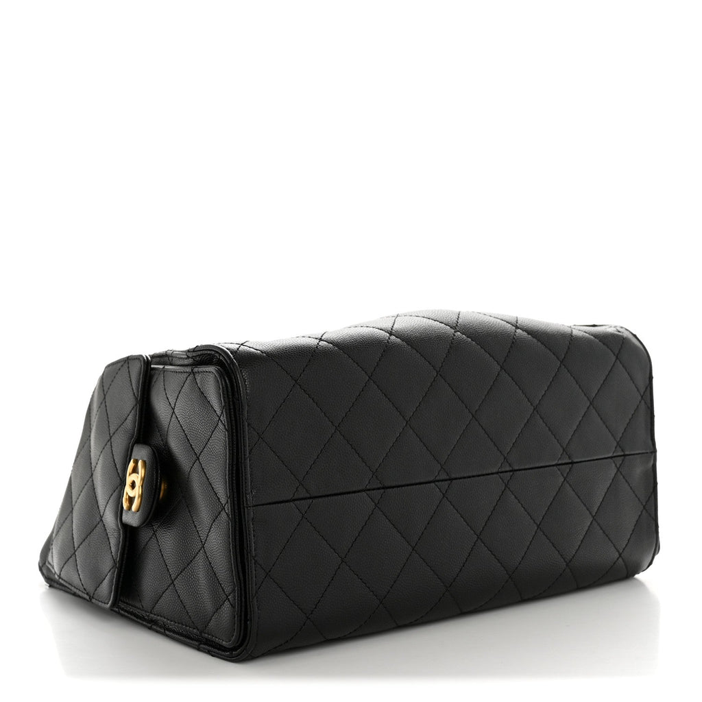 Caviar Quilted Small Chanel 25 Handbag Black